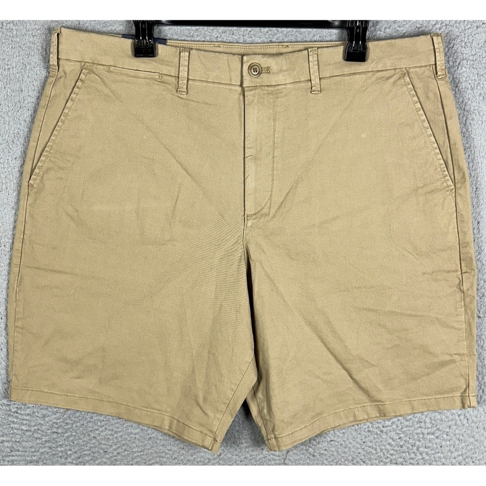 NEW Gap Shorts Mens 38X10 Tan Khakis GapFlex Chino Flat Front Stretch‎ Pockets